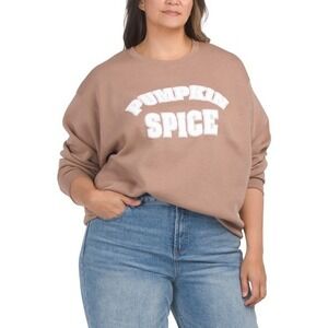 PACIFIC & CO Plus Pumpkin Spice Ginger Tan Soft‎ Sweatshirt Women's Sz 2XL NWT!